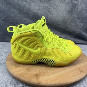 Nike Foamposite Little Posite One Shoes Boys 6.5Y Yellow Sneakers CW1593-702